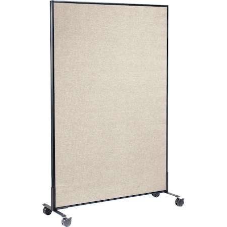 Interion By Global Industrial Interion Mobile Office Partition Panel, 48-1/4inW x 75inH, Tan 694960MTN